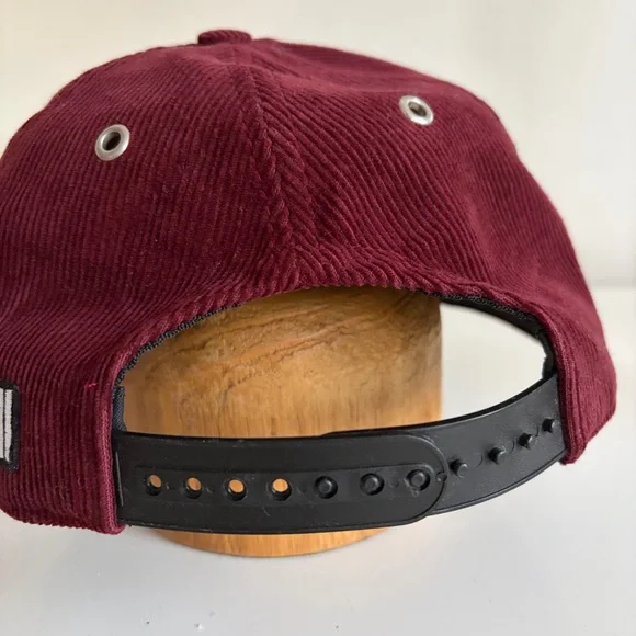 AMI de Coeur Paris Alexandre Mattiussi Baseball Cap Burgundy Corduroy Velvet Hat
